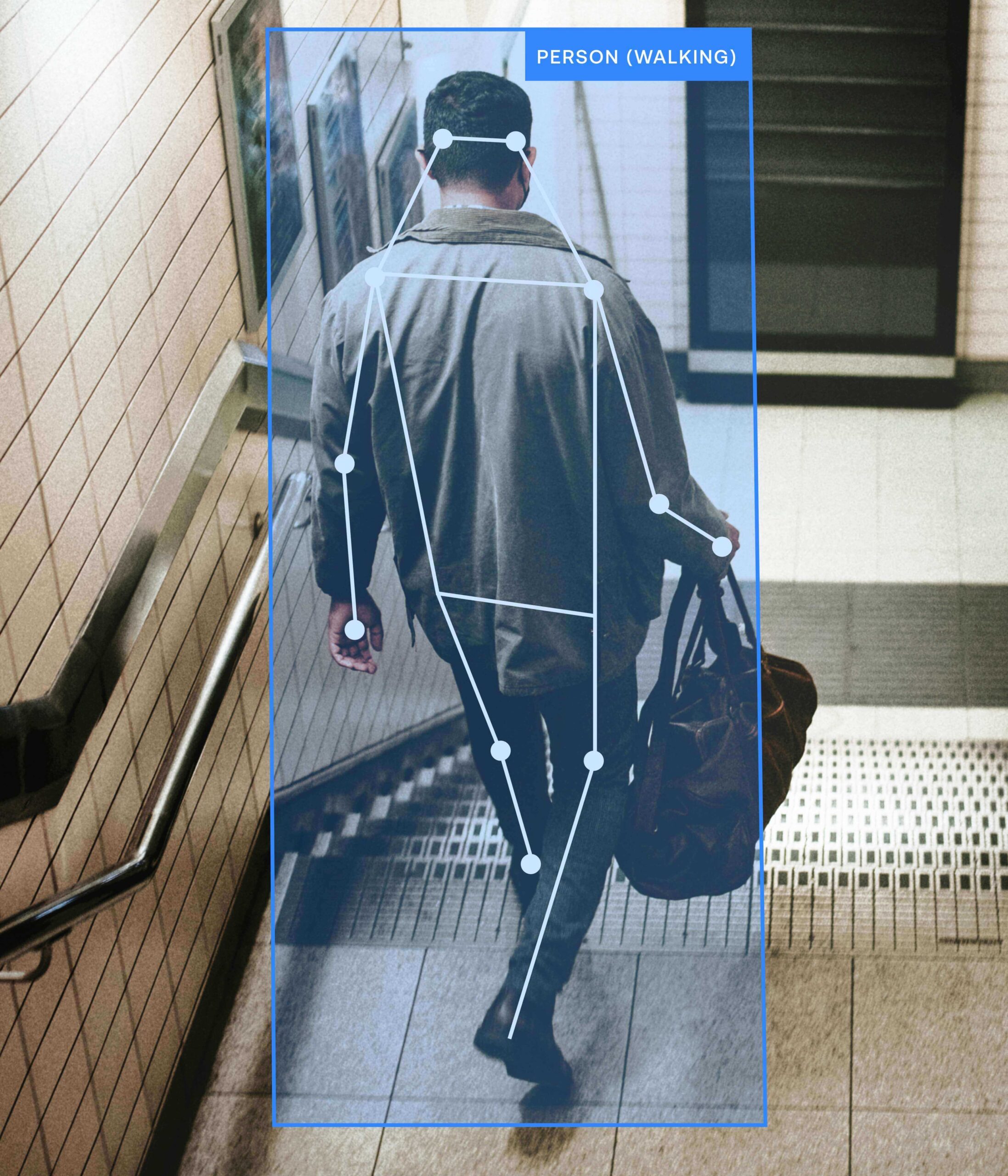 Ethical AI detecting a person walking